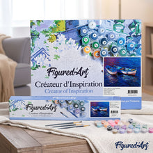 Load image into Gallery viewer, paint by numbers | Fishing Boats at Dawn | advanced ships and boats | FiguredArt