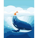 paint by numbers | Blue Whale | animals beginners easy fish kids | FiguredArt