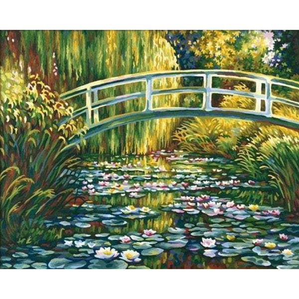 paint by numbers | Water Lily Pond | advanced landscapes | FiguredArt