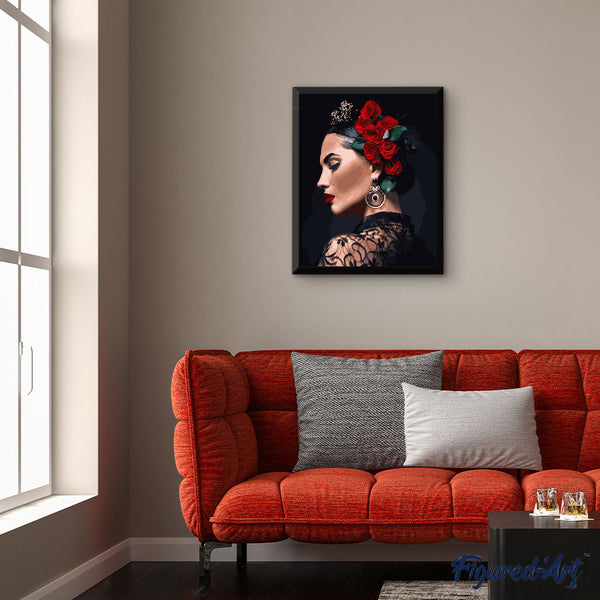 paint by numbers | Spanish pretty woman | intermediate portrait | FiguredArt