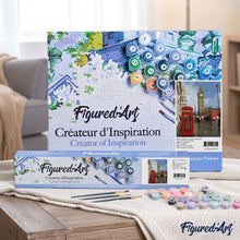 Load image into Gallery viewer, paint by numbers | Red telephone box in London | cities easy | FiguredArt