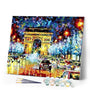 paint by numbers | Street near Arc de Triomphe in Paris | advanced cities famous paintings | FiguredArt