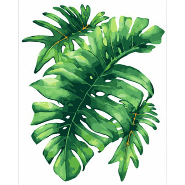paint by numbers | Green Leaf | easy flowers new arrivals | FiguredArt