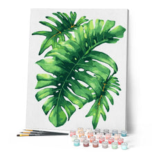 Load image into Gallery viewer, paint by numbers | Green Leaf | easy flowers new arrivals | FiguredArt