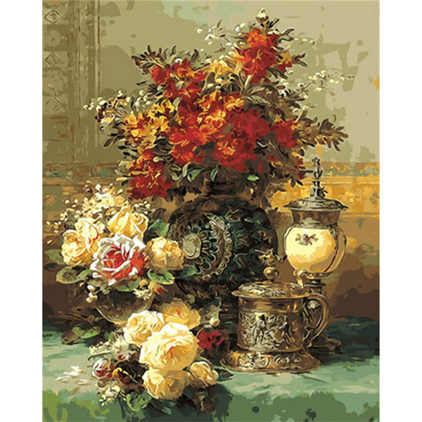 paint by numbers | Ancient Flowers | advanced flowers new arrivals | FiguredArt