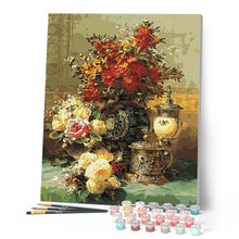 Load image into Gallery viewer, paint by numbers | Ancient Flowers | advanced flowers new arrivals | FiguredArt