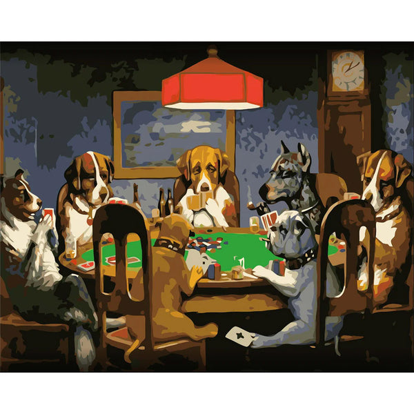 Dogs playing Poker