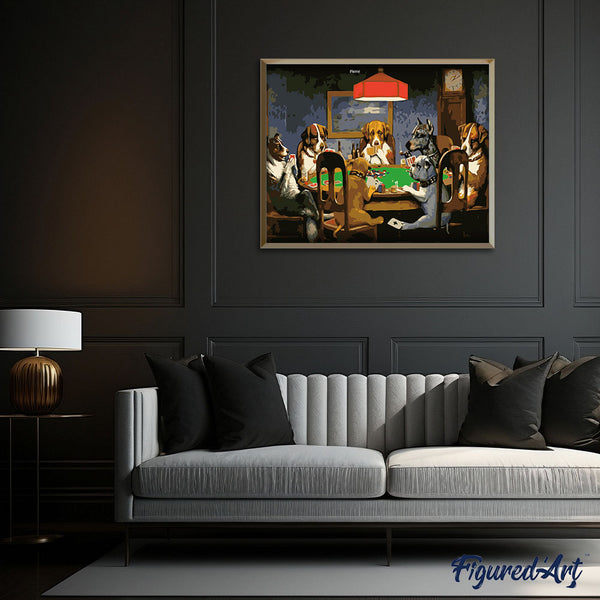 paint by numbers | Dogs playing Poker | advanced animals dogs new arrivals | FiguredArt