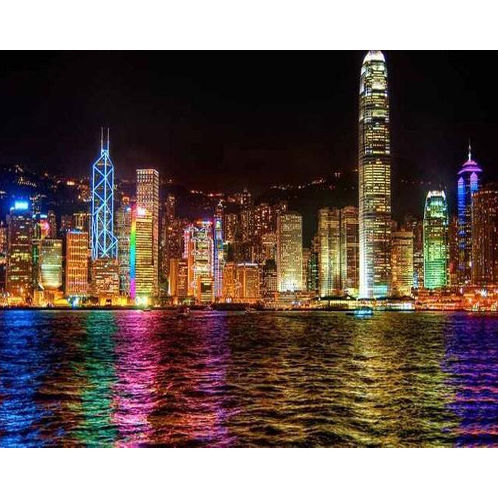 paint by numbers | Hong Kong by Night | advanced cities | FiguredArt