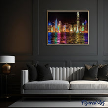 Load image into Gallery viewer, paint by numbers | Hong Kong by Night | advanced cities | FiguredArt