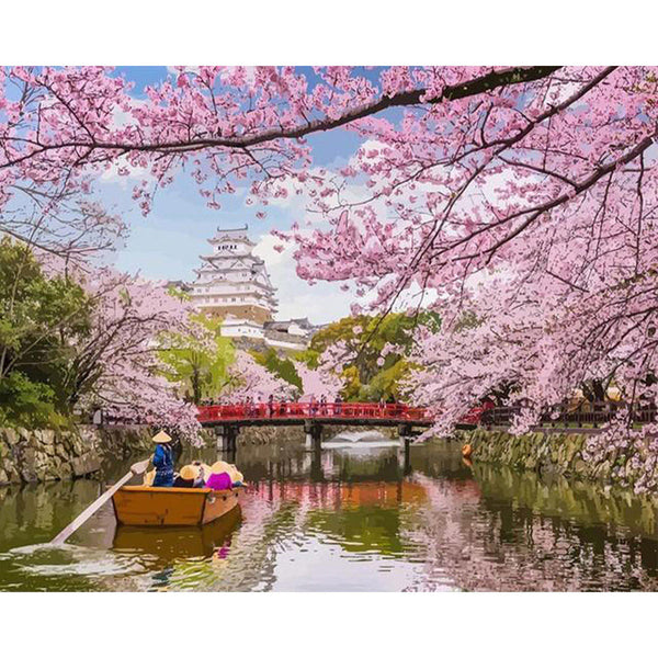 paint by numbers | Cherry Blossom in Japan | advanced flowers landscapes new arrivals | FiguredArt