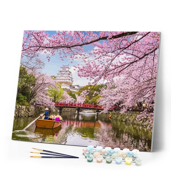 paint by numbers | Cherry Blossom in Japan | advanced flowers landscapes new arrivals | FiguredArt