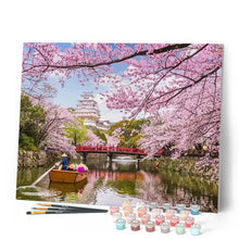Load image into Gallery viewer, paint by numbers | Cherry Blossom in Japan | advanced flowers landscapes new arrivals | FiguredArt