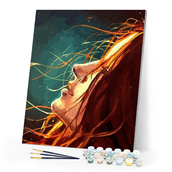 paint by numbers | Woman and Sunlight | easy new arrivals portrait | FiguredArt