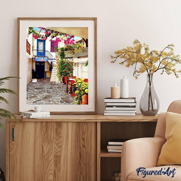 paint by numbers | Patio in Paris | advanced cities landscapes | FiguredArt