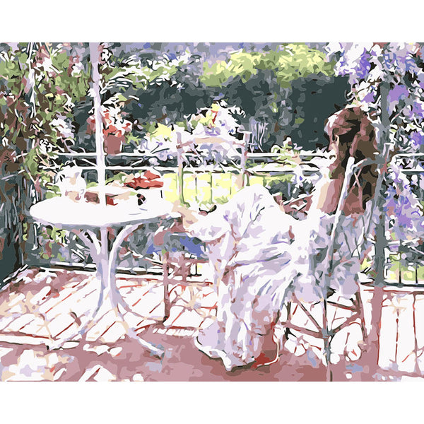 paint by numbers | Rest in the Garden | advanced flowers romance | FiguredArt