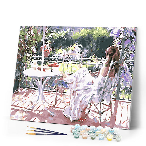 paint by numbers | Rest in the Garden | advanced flowers romance | FiguredArt