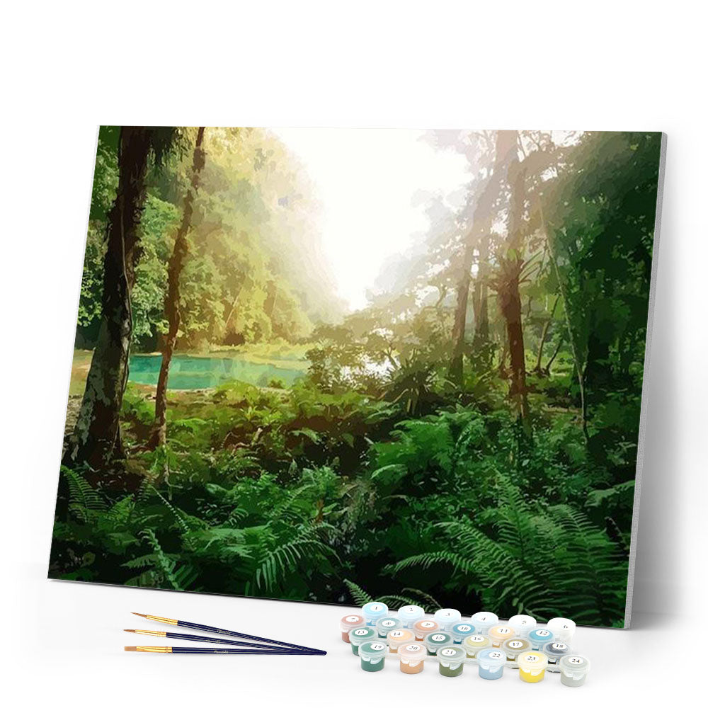 paint by numbers | Tropical Forest | advanced forest landscapes new arrivals | FiguredArt