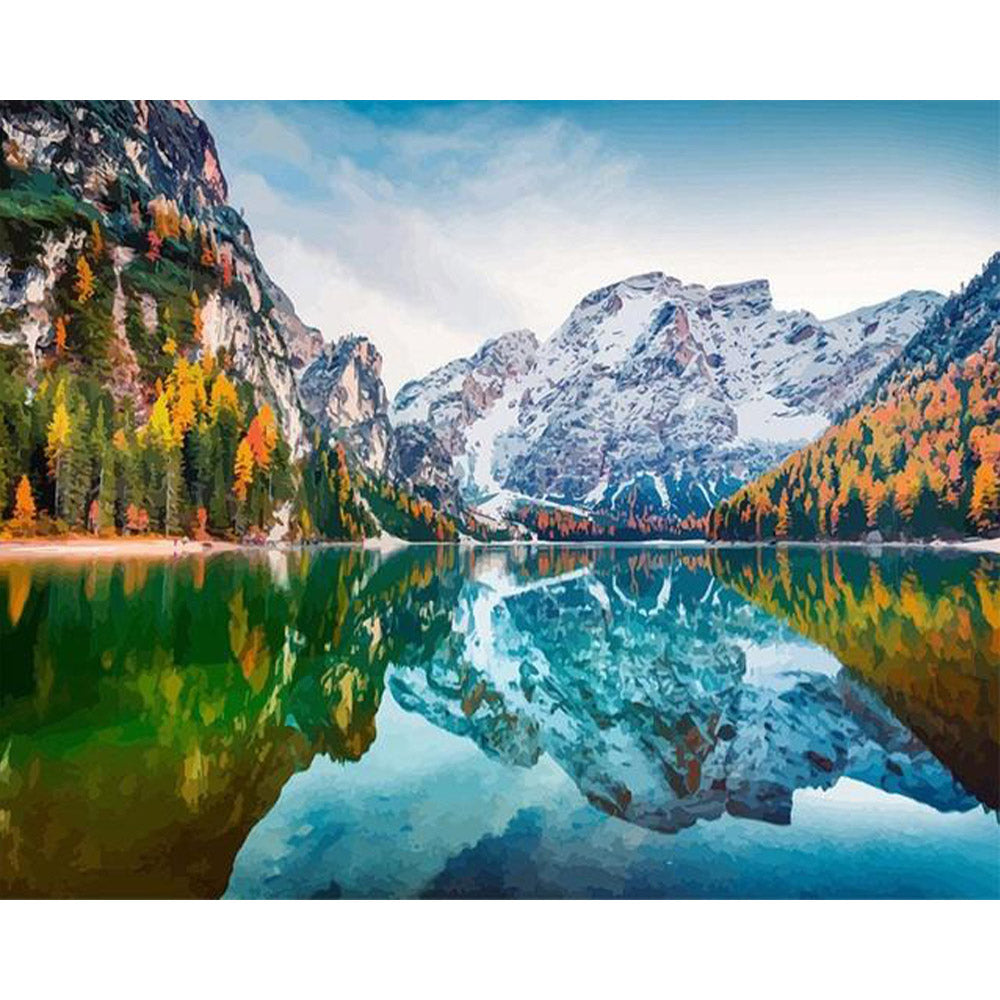 paint by numbers | Reflection on the big Lake | advanced landscapes new arrivals | FiguredArt