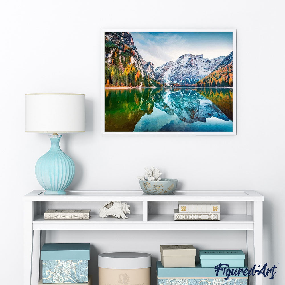 paint by numbers | Reflection on the big Lake | advanced landscapes new arrivals | FiguredArt