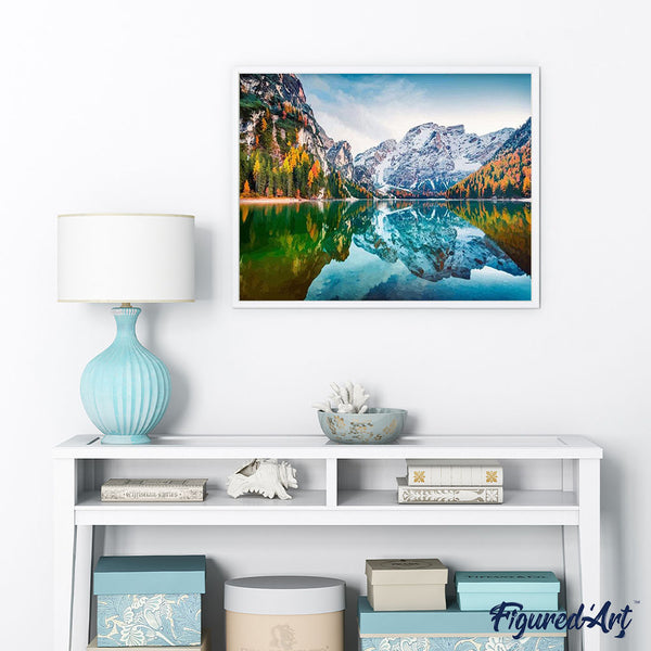 paint by numbers | Reflection on the big Lake | advanced landscapes new arrivals | FiguredArt