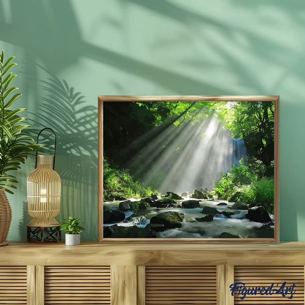 paint by numbers | Lights in the Forest | advanced forest landscapes new arrivals | FiguredArt