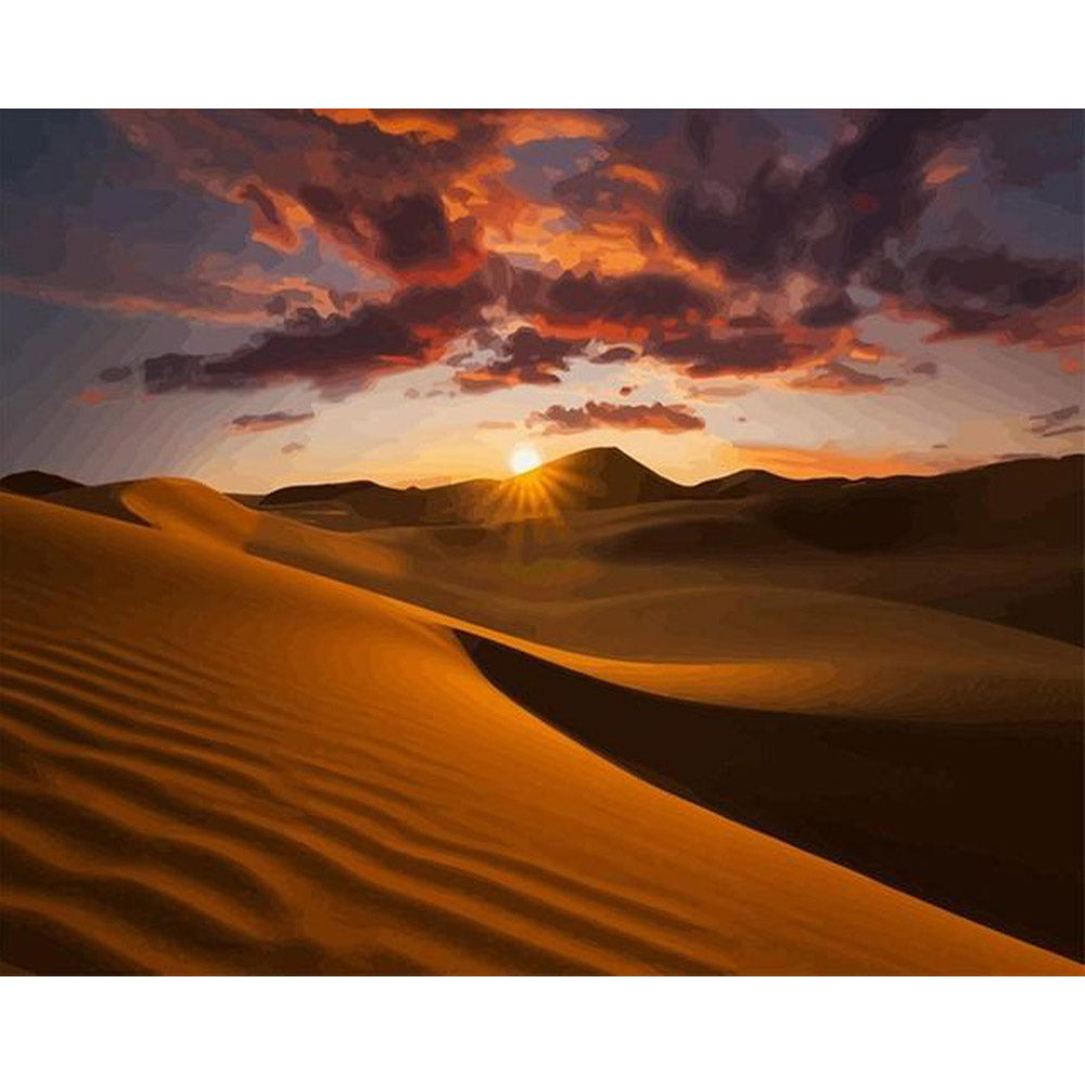 paint by numbers | Desertic Landscape | intermediate landscapes new arrivals | FiguredArt