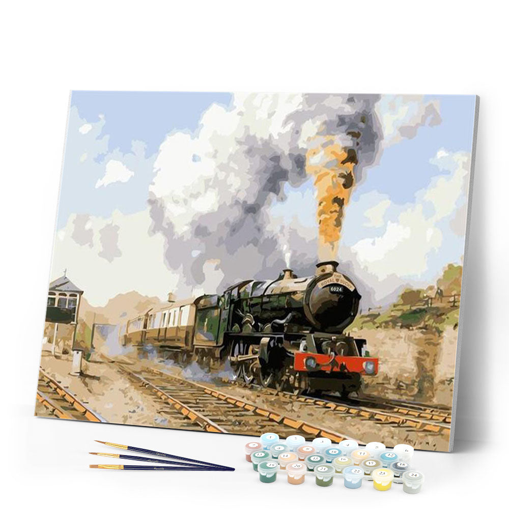 paint by numbers | Old Train | easy landscapes new arrivals trains | FiguredArt