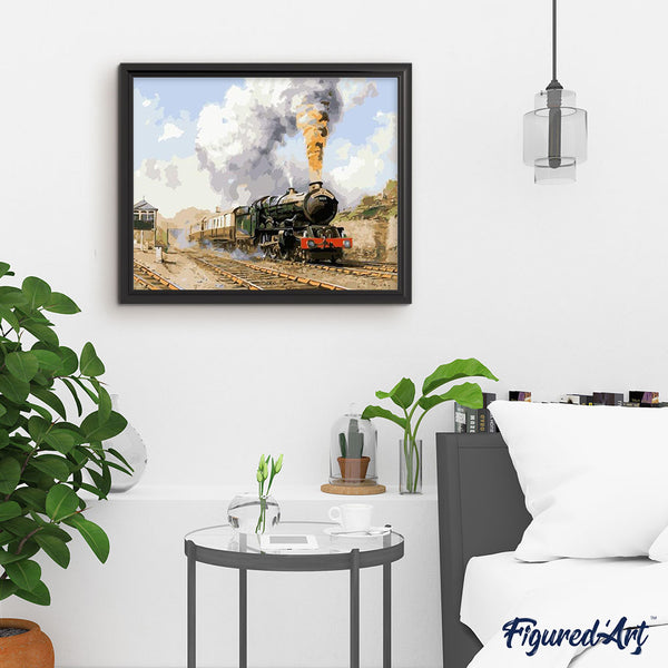 paint by numbers | Old Train | easy landscapes new arrivals trains | FiguredArt