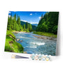 paint by numbers | Small river in the Forest | advanced landscapes new arrivals | FiguredArt