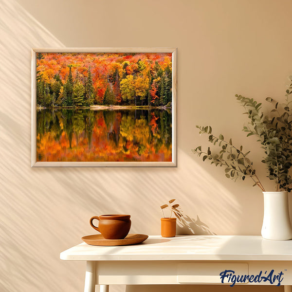paint by numbers | Lake Reflection in Autumn | advanced landscapes new arrivals | FiguredArt