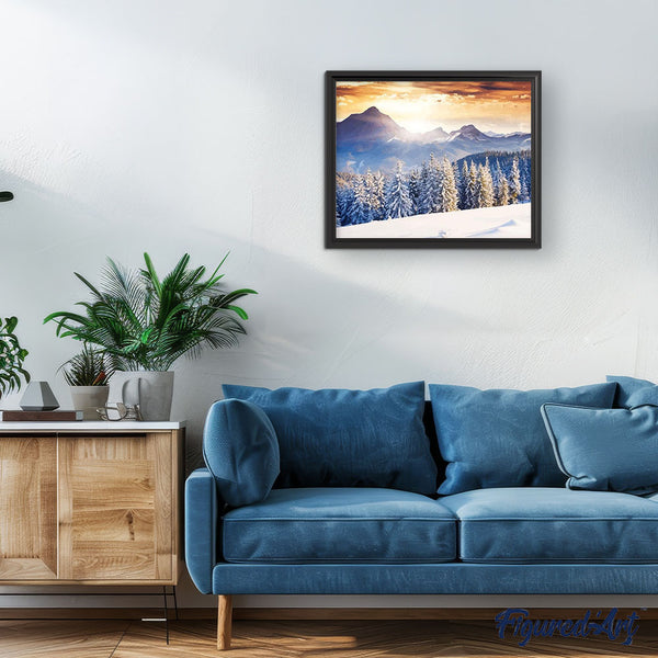 paint by numbers | Forest and Snow | advanced landscapes new arrivals winter | FiguredArt