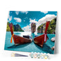 paint by numbers | Small boats in Asia | advanced landscapes new arrivals | FiguredArt