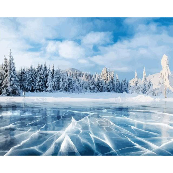 paint by numbers | Ice and Snow Landscape | intermediate landscapes new arrivals winter | FiguredArt
