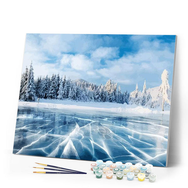 paint by numbers | Ice and Snow Landscape | intermediate landscapes new arrivals winter | FiguredArt