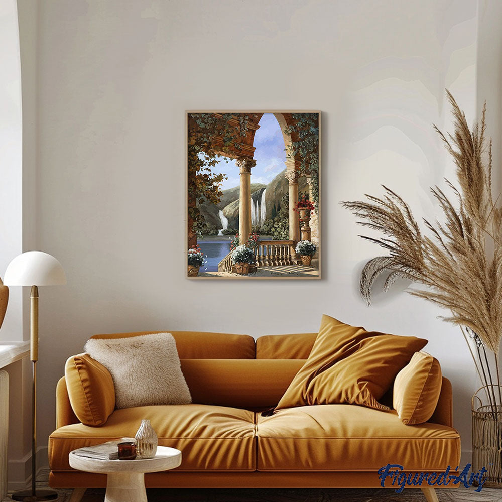 paint by numbers | Roman Style Villa | intermediate landscapes new arrivals | FiguredArt