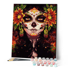 Load image into Gallery viewer, paint by numbers | Woman Face and Flowers | intermediate landscapes new arrivals portrait | FiguredArt