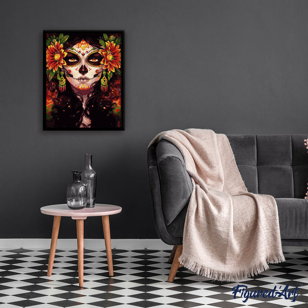 paint by numbers | Woman Face and Flowers | intermediate landscapes new arrivals portrait | FiguredArt