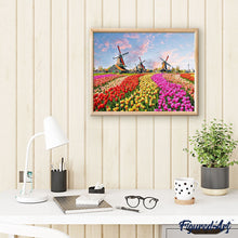 Load image into Gallery viewer, paint by numbers | Mills and Flowers | advanced flowers landscapes new arrivals | FiguredArt
