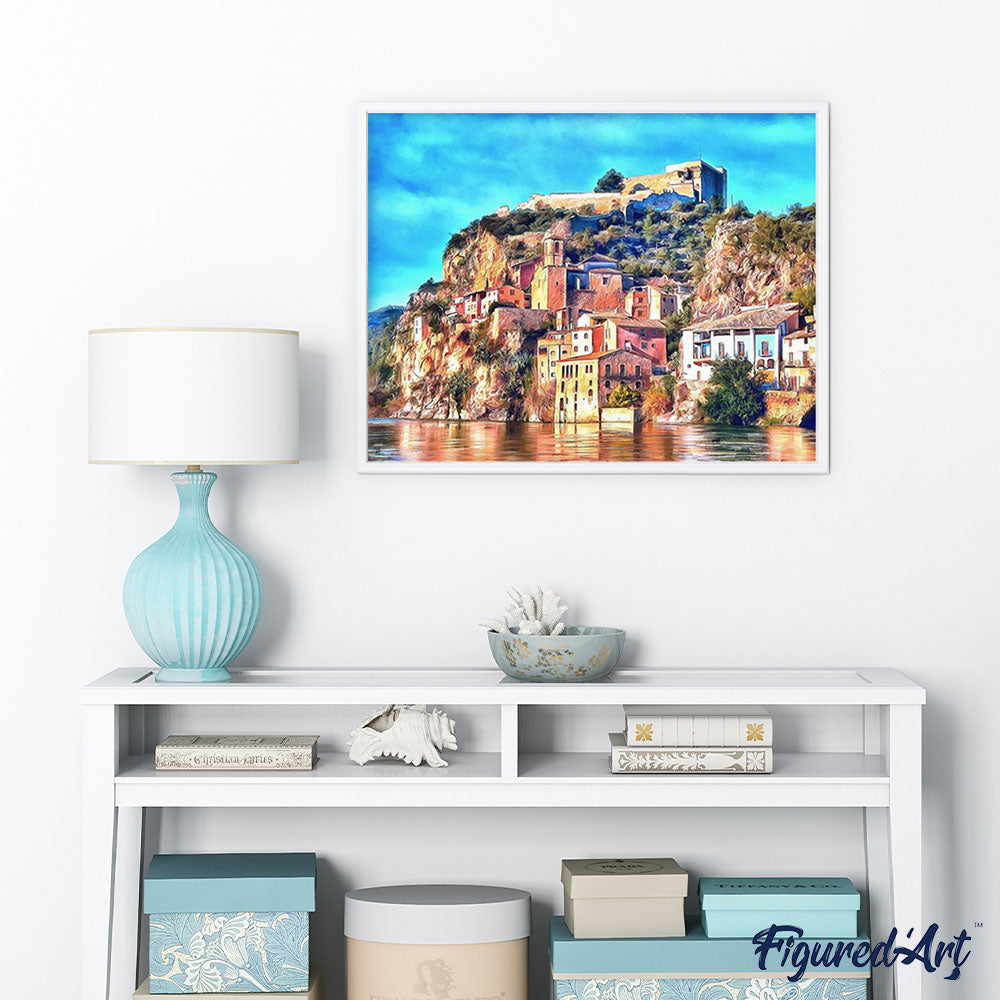 paint by numbers | Seaside Village | advanced cities landscapes | FiguredArt