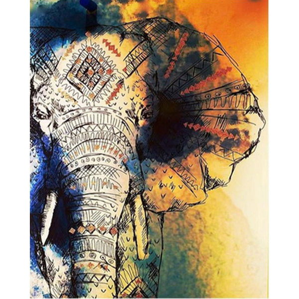 paint by numbers | Asian Elephants | advanced animals elephants new arrivals | FiguredArt