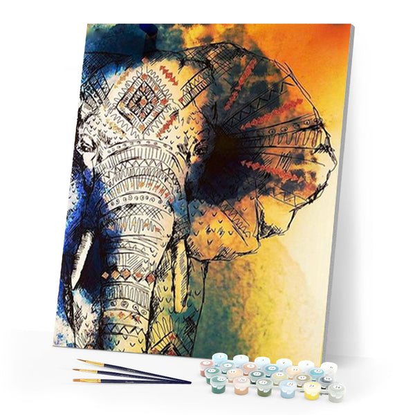 paint by numbers | Asian Elephants | advanced animals elephants new arrivals | FiguredArt