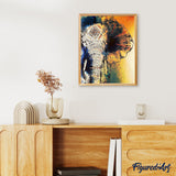 paint by numbers | Asian Elephants | advanced animals elephants new arrivals | FiguredArt