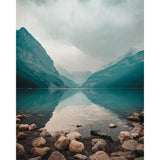 paint by numbers | Mysterious Lake in the Mountains | advanced landscapes new arrivals | FiguredArt