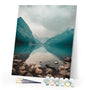 paint by numbers | Mysterious Lake in the Mountains | advanced landscapes new arrivals | FiguredArt