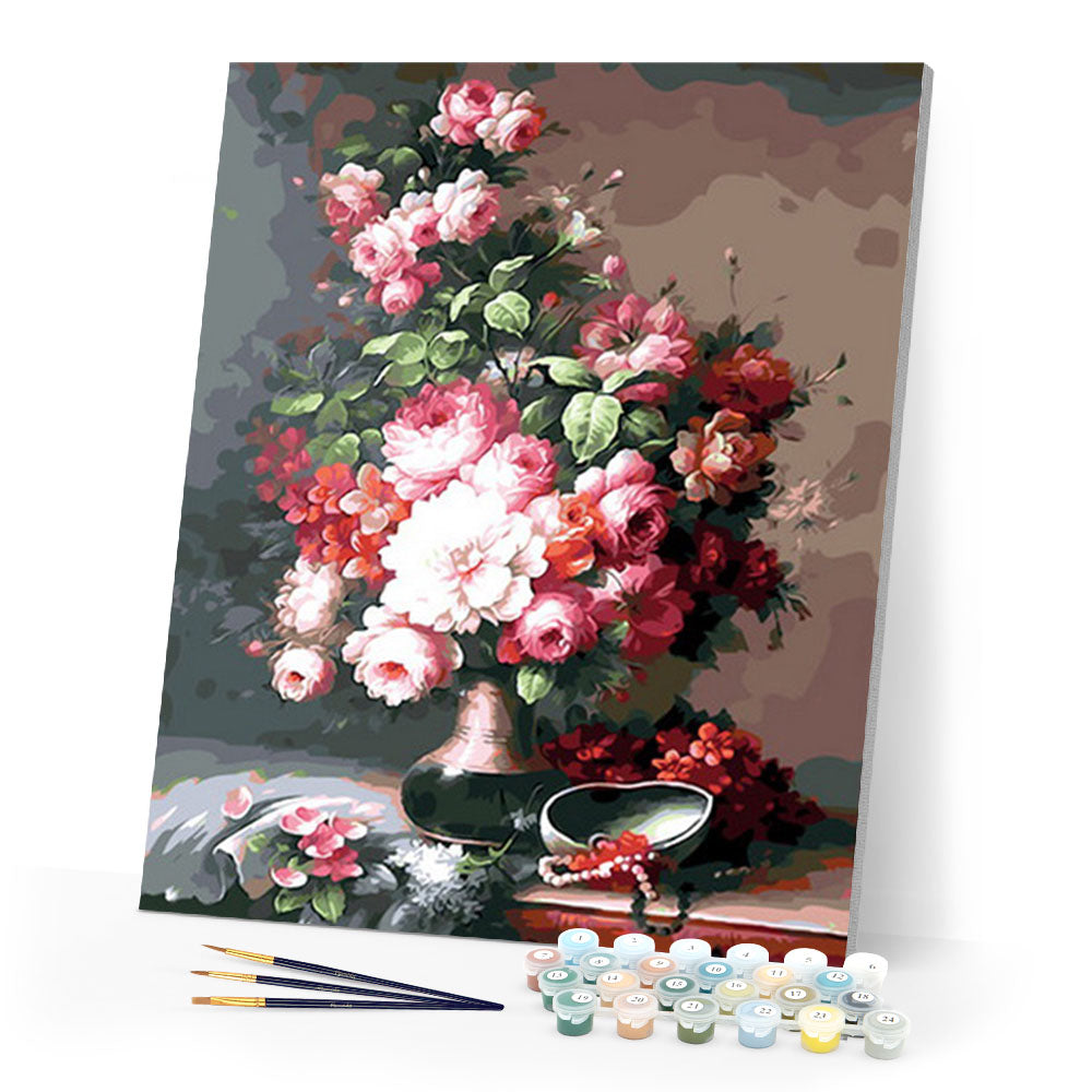 paint by numbers | Bouquet of Flowers on the table | flowers intermediate new arrivals | FiguredArt