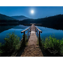 Load image into Gallery viewer, paint by numbers | Moon and Wooden Pontoon | advanced landscapes new arrivals | FiguredArt