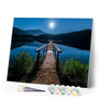 paint by numbers | Moon and Wooden Pontoon | advanced landscapes new arrivals | FiguredArt