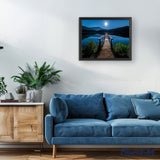 paint by numbers | Moon and Wooden Pontoon | advanced landscapes new arrivals | FiguredArt