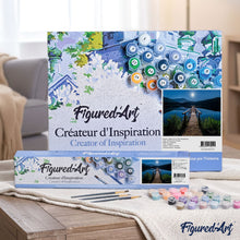 Load image into Gallery viewer, paint by numbers | Moon and Wooden Pontoon | advanced landscapes new arrivals | FiguredArt